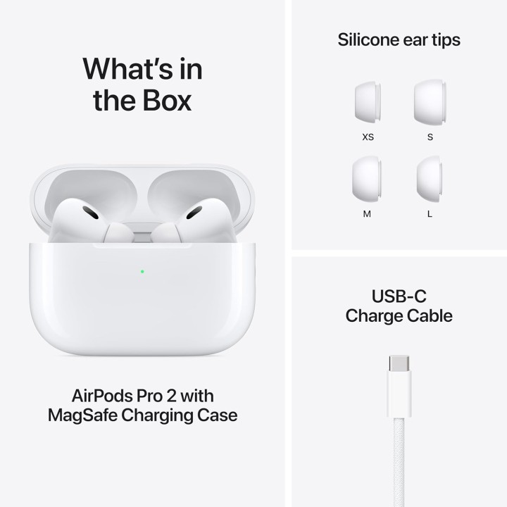 Écouteurs sans fil Apple AirPods Pro 2 – Réduction de bruit active, USB-C