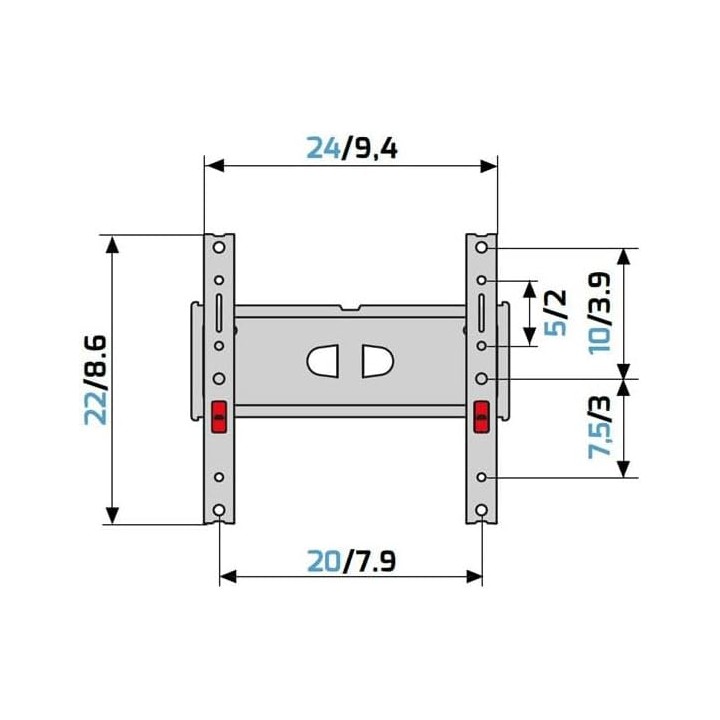 Support mural TV ultrafin MELICONI - VESA 14-40'' - Sécurité et montage facile