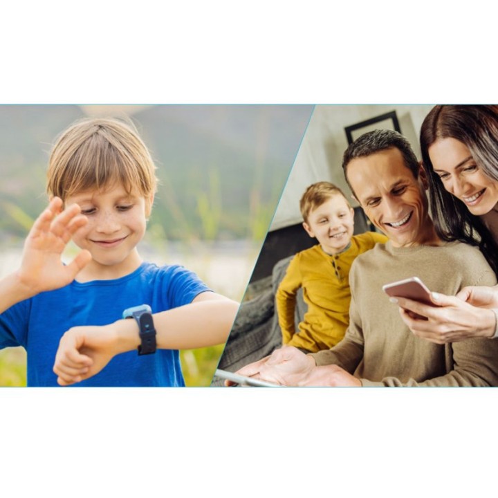 Montre connectée enfant Forever KW-320 - 4G, GPS, Wi-Fi, applications ludiques - Bleu