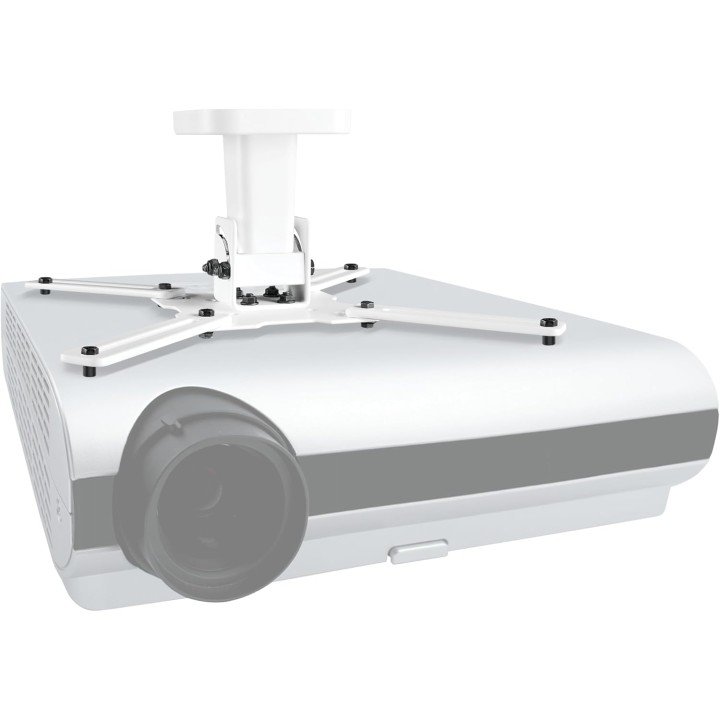 Support plafond vidéoprojecteur 15 kg - Rotation 360° - Inclinaison 45° - Blanc Meliconi