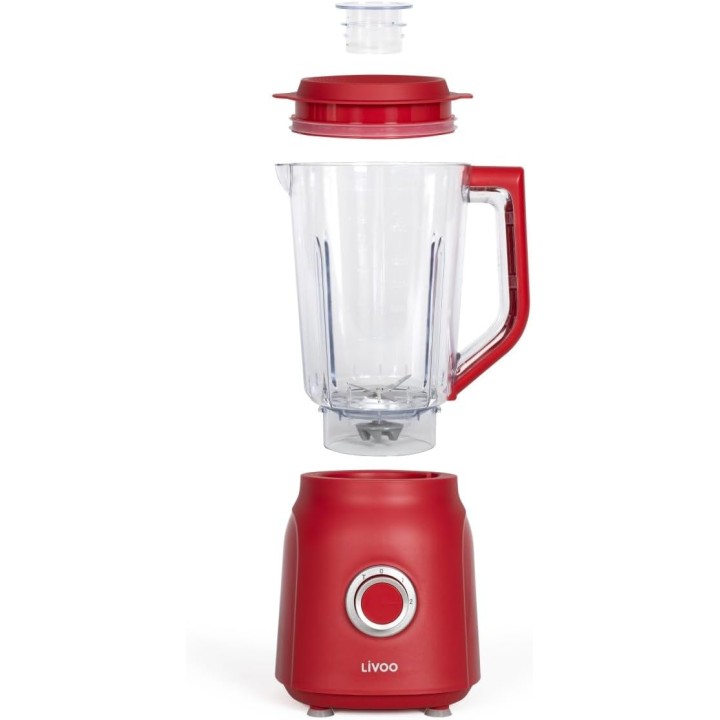 Blender 1,5L 600W inox blanc – Double lame, sécurité, entretien facile
