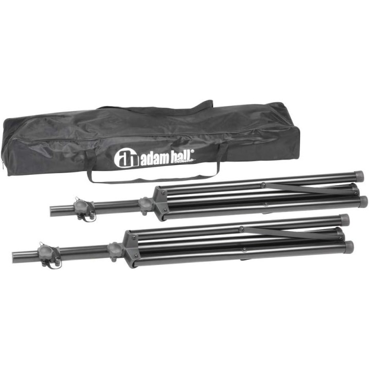 Set pieds d'enceinte réglables aluminium avec housse - Adam Hall SPS 023 noir