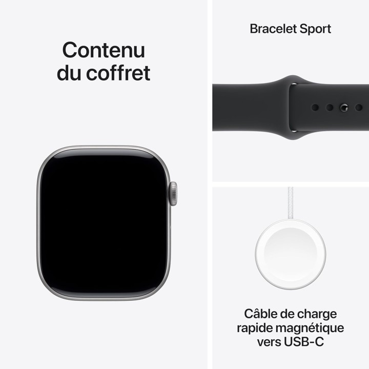 Montre connectée Apple Watch Series 11 GPS 46 mm - Gris sidéral/Noir