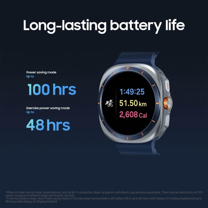 Montre connectée Galaxy Watch Ultra - Titane 47 mm - AI, GPS double fréquence, LTE