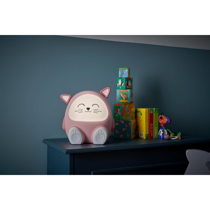 Enceinte Bluetooth enfant veilleuse musicale - Chat tactile Bigben