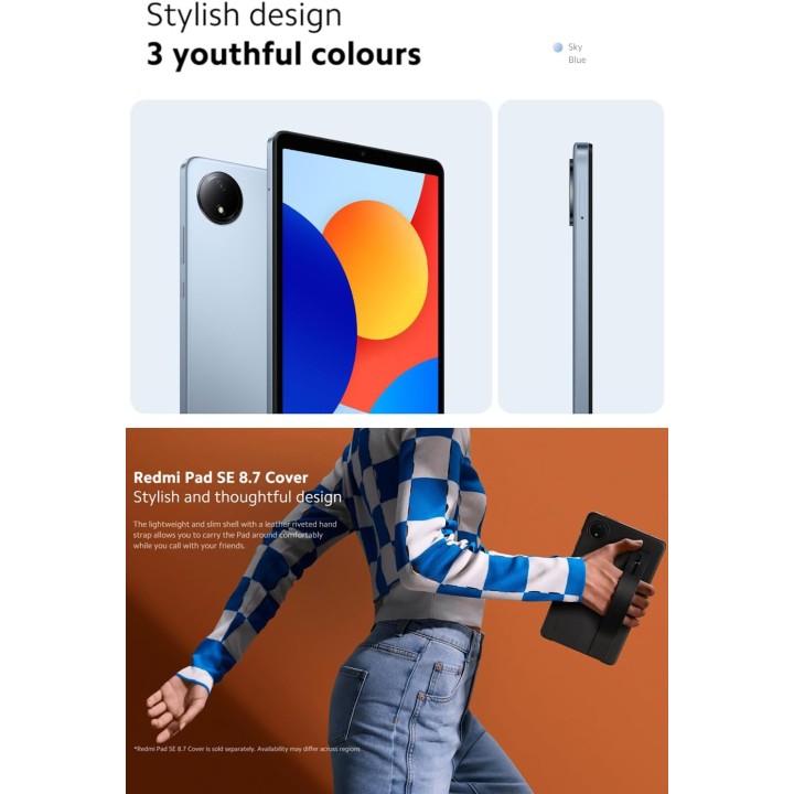 Tablette tactile XIAOMI Redmi Pad SE 8,7" - 128 Go - 6 Go RAM - Noir - Écran 90 Hz