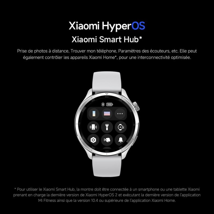 Montre connectée Xiaomi Watch S4 - Écran AMOLED, autonomie 15j, appels Bluetooth - Noir