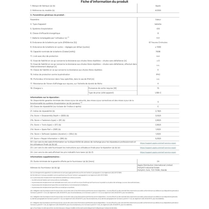 iPad Apple 11 pouces Liquid Retina - 128 Go Wi-Fi 6 et 5G - Bleu