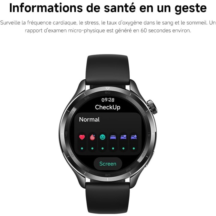 Montre connectée Xiaomi Watch S4 - Écran AMOLED, autonomie 15j, appels Bluetooth - Noir