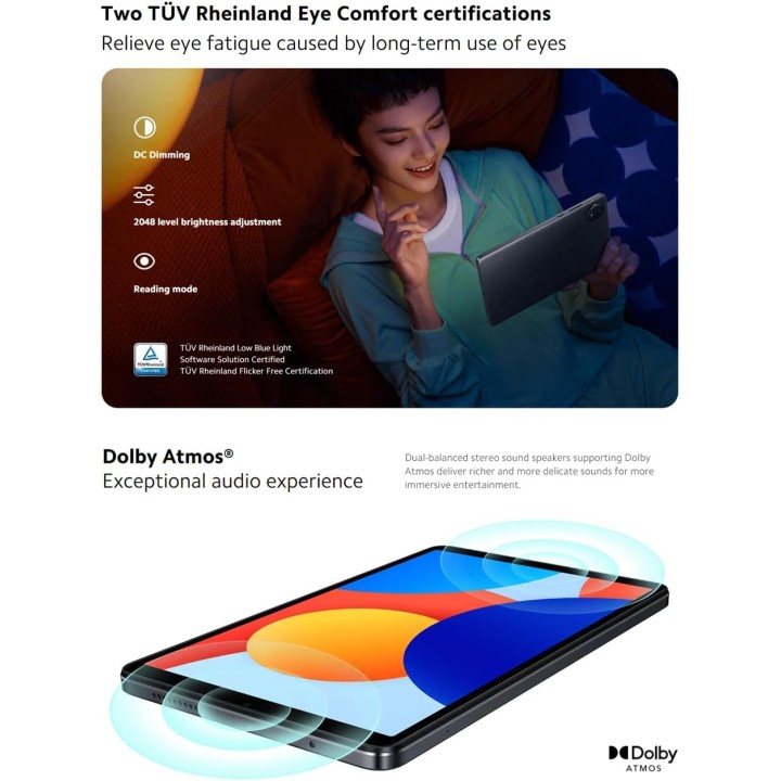 Tablette tactile XIAOMI Redmi Pad SE 8,7" - 128 Go - 6 Go RAM - Noir - Écran 90 Hz