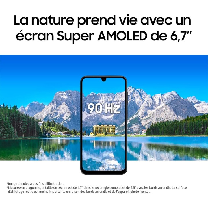 Smartphone Samsung Galaxy A17 5G - 128 Go - Écran 6,7'' Super AMOLED - Noir
