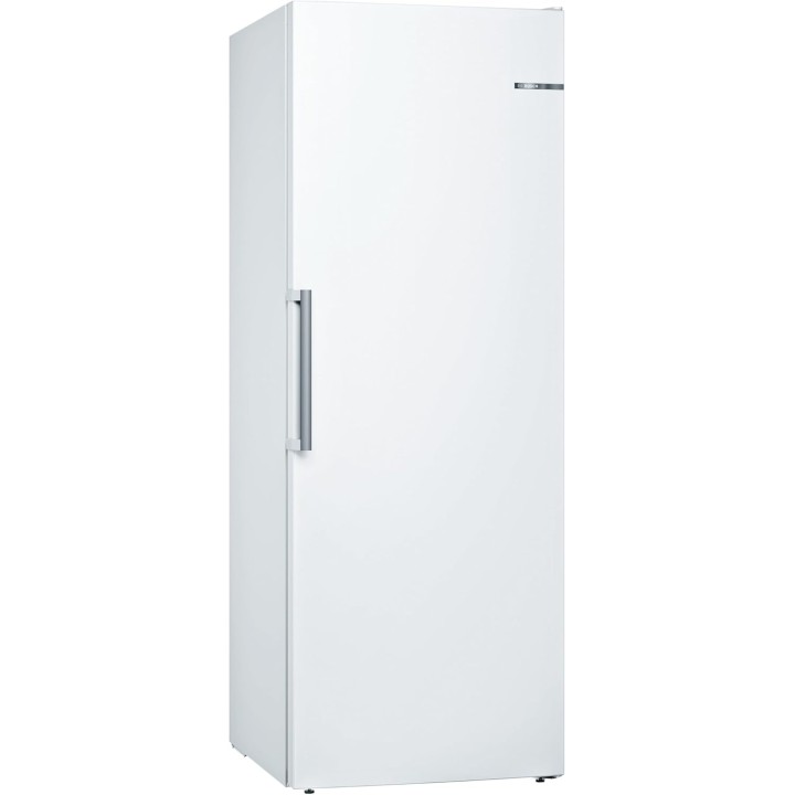 Congélateur armoire XXL NoFrost Bosch 365L - Porte inox - 191x70cm - Blanc