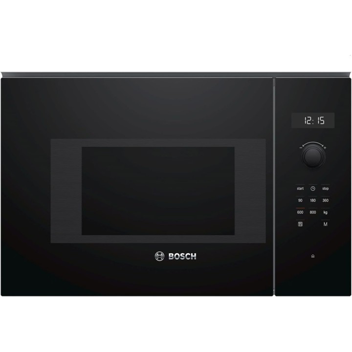 Four micro-ondes encastrable avec grill 20 L Bosch noir – 800 W – Fonction résidentielle
