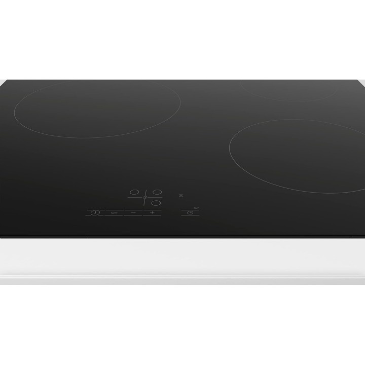 Plaque de cuisson vitrocéramique 3 foyers 60 cm Bosch TouchSelect - Noir