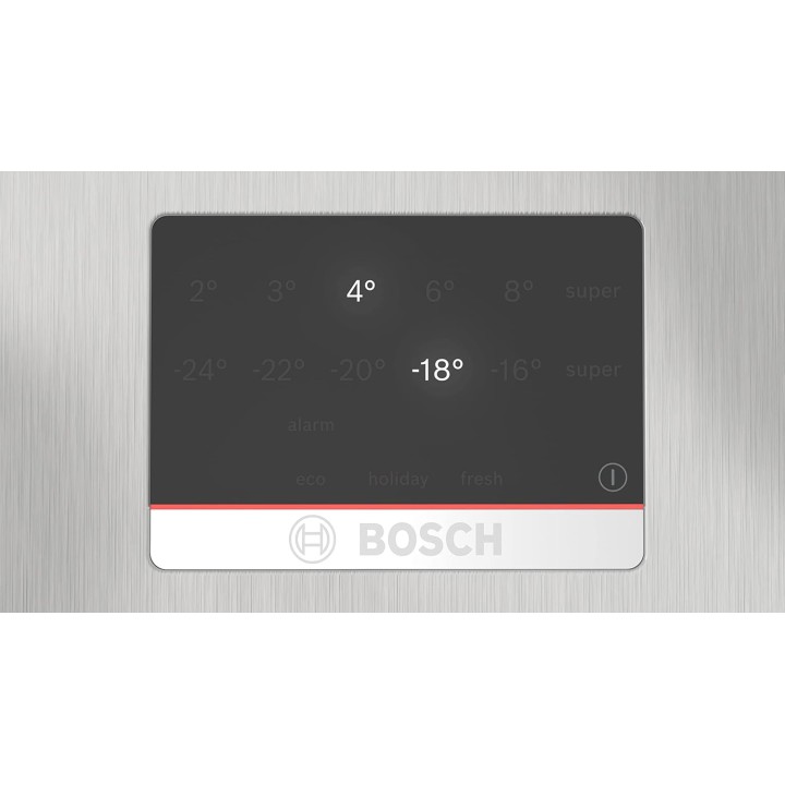 Réfrigérateur combiné No Frost 321 L Inox 186x60 cm - Bosch Série 4