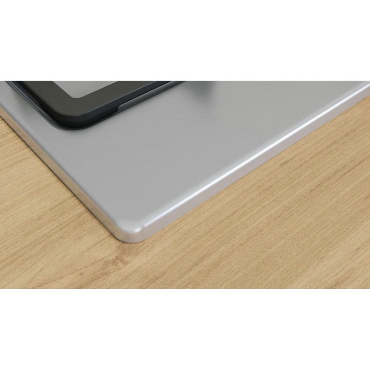 Plaque de cuisson gaz Bosch 5 feux - Brûleur wok, grilles fonte, inox 75 cm