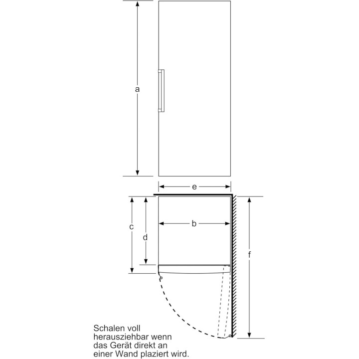 Congélateur armoire XXL NoFrost Bosch 365L - Porte inox - 191x70cm - Blanc