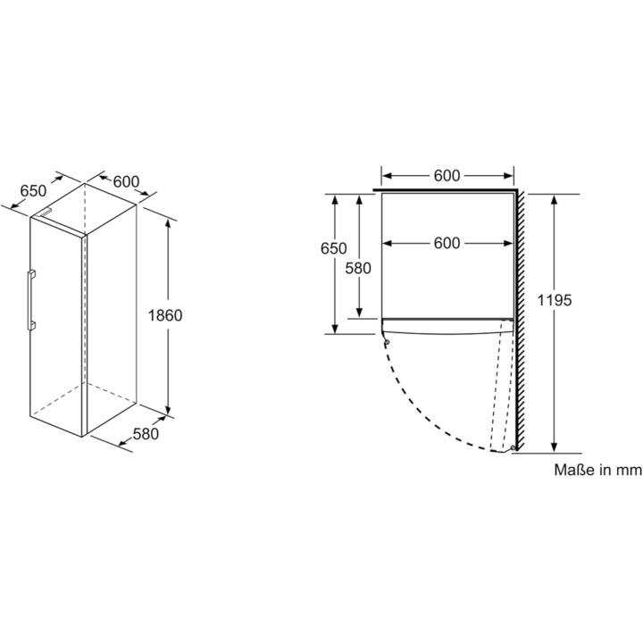 Congélateur armoire NoFrost Bosch Serie 4 - 242L inox effet métal VarioZone