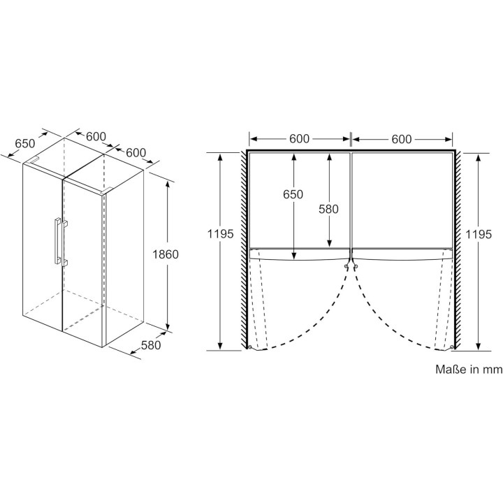 Congélateur armoire NoFrost Bosch Serie 4 - 242L inox effet métal VarioZone