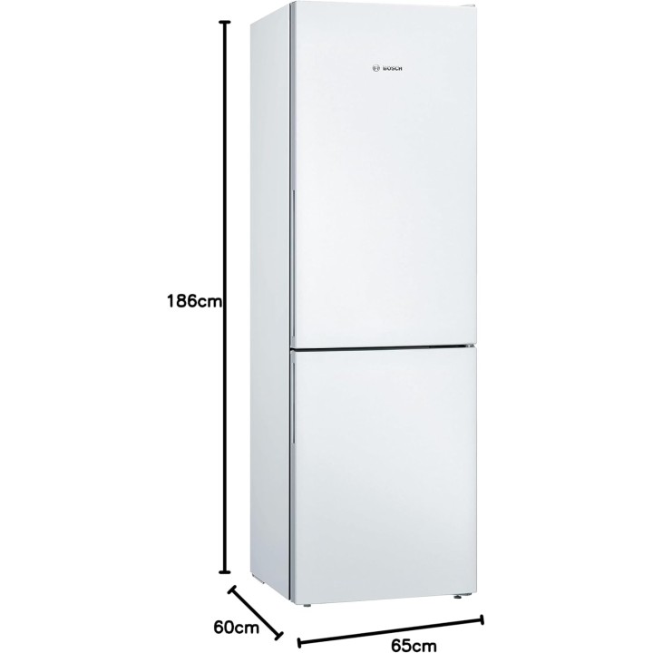 Réfrigérateur combiné Bosch Série 4 - LowFrost 308L - Blanc - H186xL60cm