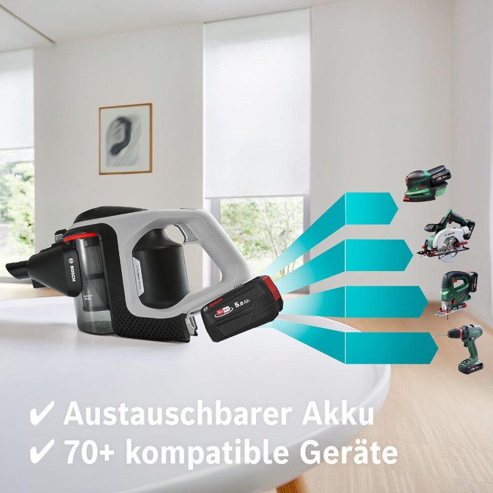 Aspirateur balai sans fil Bosch Unlimited Gen2 Serie 8 – Batterie amovible, autonomie 45 min