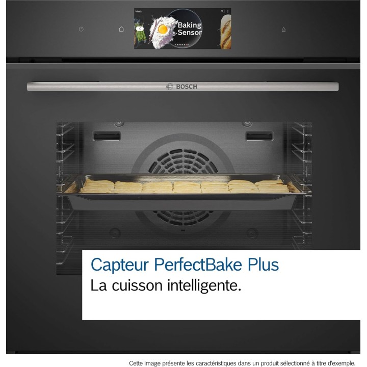 Four encastrable multifonction Bosch Série 8 - Pyrolyse - Noir - Écran tactile