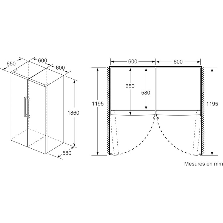Congélateur armoire Bosch Série 4 No Frost 242L – Pose libre, écran, modularité