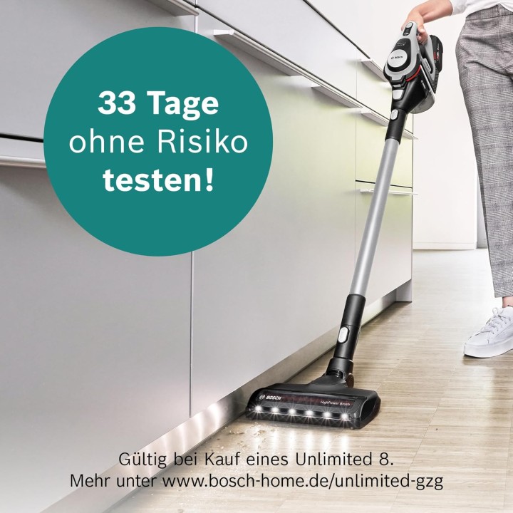 Aspirateur balai sans fil Bosch Unlimited Gen2 Serie 8 – Batterie amovible, autonomie 45 min