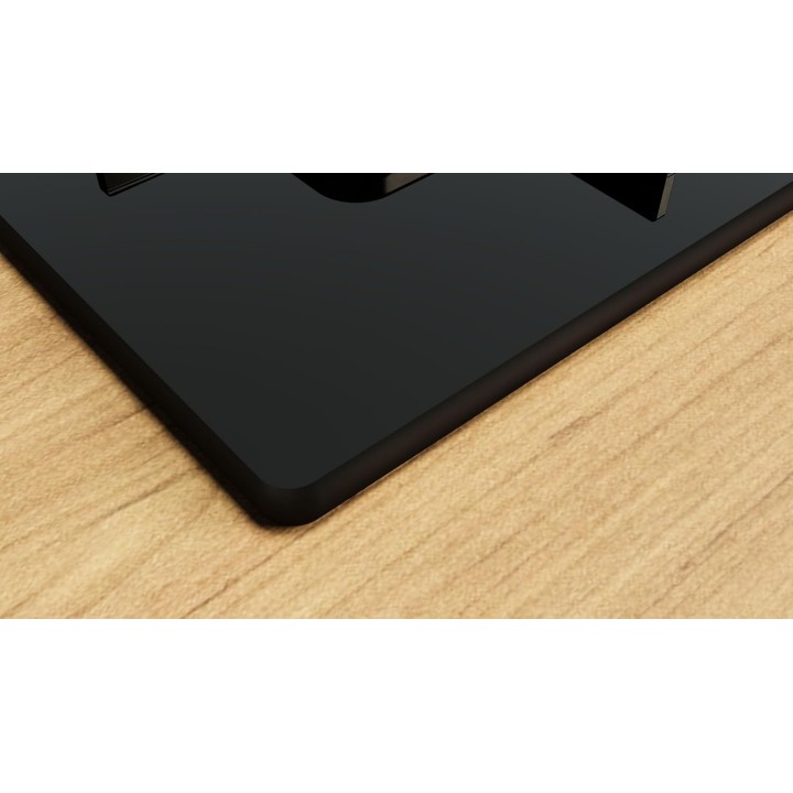 Plaque de cuisson gaz Bosch 4 feux - Verre trempé noir - Série 2 - 60 cm