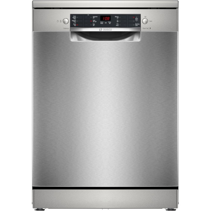 Lave-vaisselle pose libre 12 couverts inox argent Bosch Series 2 - 60 cm