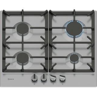 Table de cuisson gaz 4 foyers FlameSelect Neff - Inox, supports fonte, sécurité gaz