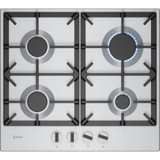 Plaque de cuisson à gaz NEFF 4 brûleurs - FlameSelect, supports fonte, 60 cm