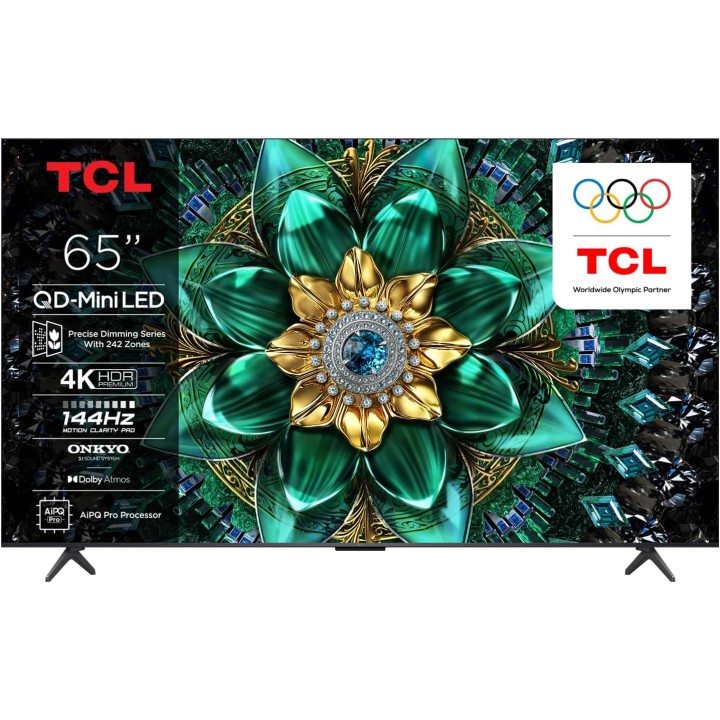 TV QD-Mini LED 65 pouces TCL - 4K HDR, 144 Hz, Dolby Vision IQ, Google TV