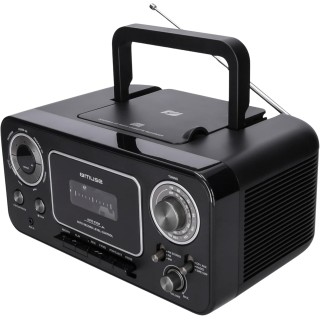 Radio CD cassette portable Muse - Lecteur/enregistreur, FM, entrée auxiliaire, noir
