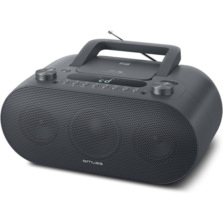 Lecteur CD portable Bluetooth USB radio FM MP3 noir - MUSE