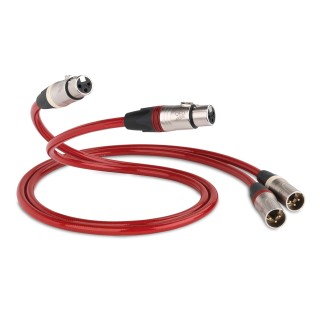 Câble audio XLR mâle vers femelle 1 m blindé connecteurs robustes rouge