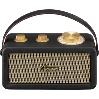 Radio Bluetooth portable rétro - FM, batterie 19h, design noir or