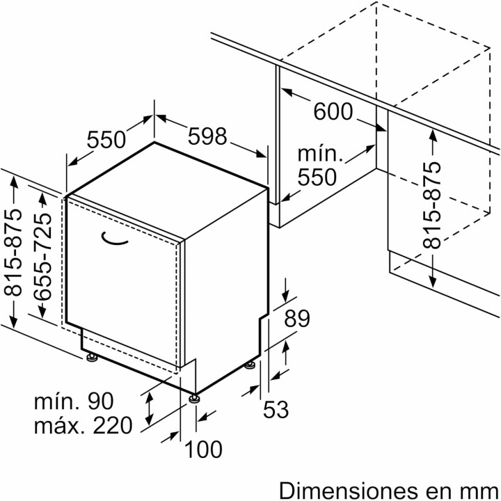 Lave-vaisselle intégrable 14 couverts Home Connect Bosch Eco Silence blanc