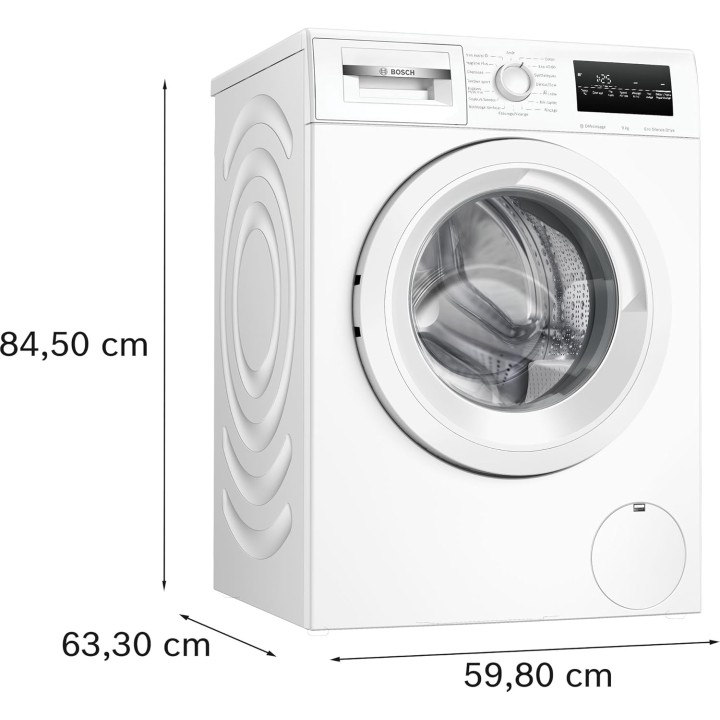 Lave-linge hublot Bosch Série 4 - 9 kg - 1200 trs/min - Eco Silence Drive