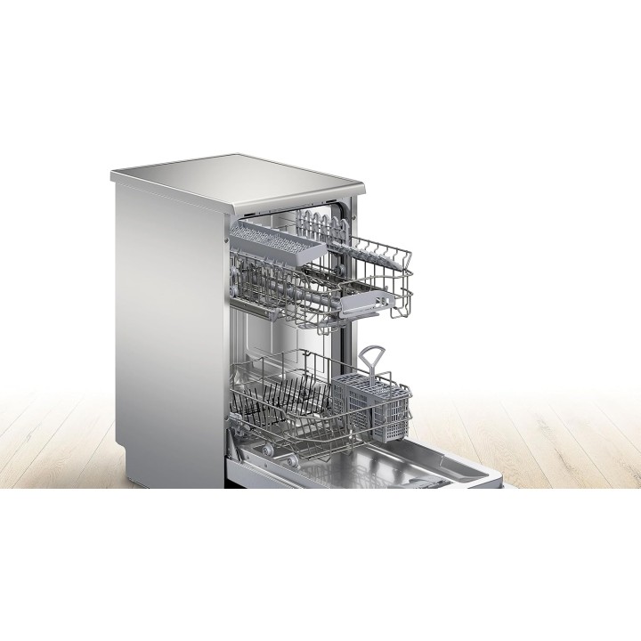 Lave-vaisselle pose libre 45 cm 10 couverts inox Bosch Home Connect Série 2