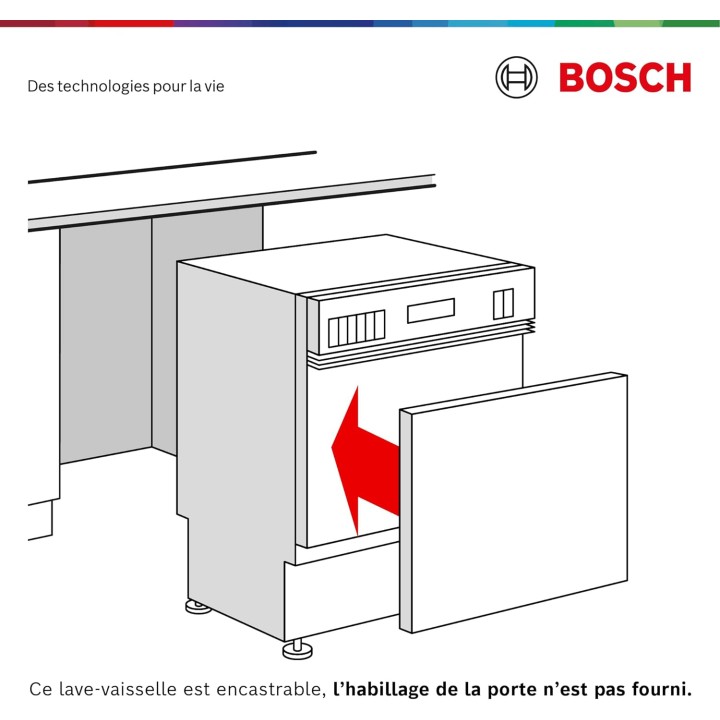 Lave-vaisselle encastrable 14 couverts Bosch Home Connect noir – 60 cm