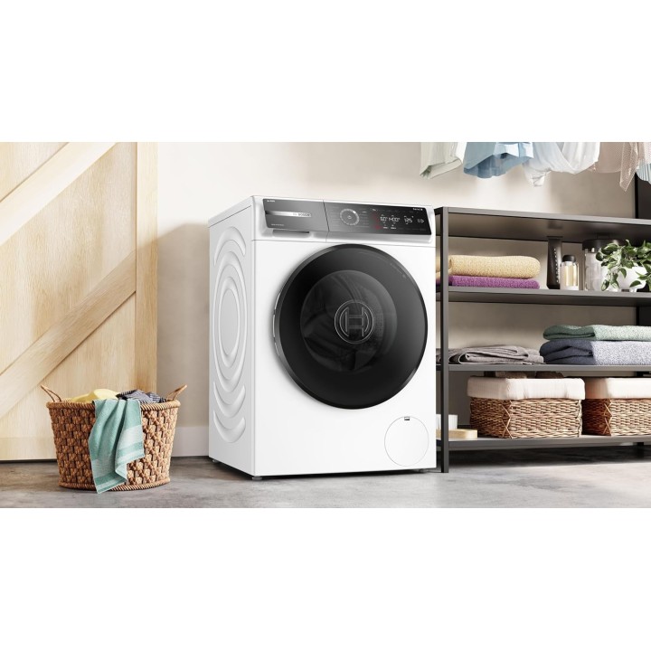 Lave-linge frontal Bosch Série 8 - 9 kg - 1400 trs/min - i-DOS - Blanc