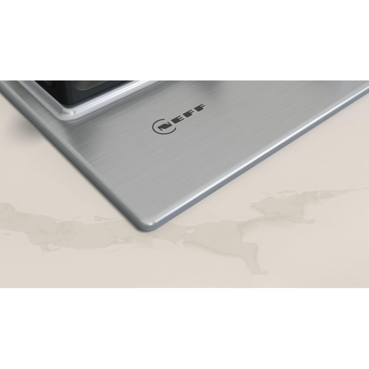 Table de cuisson gaz 4 foyers FlameSelect Neff - Inox, supports fonte, sécurité gaz