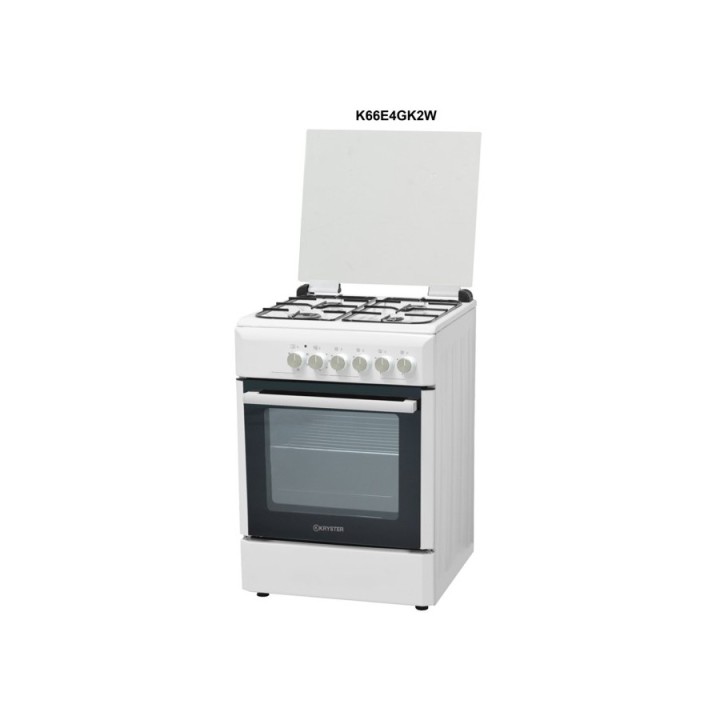 Cuisinière 4 feux gaz 60x60 cm blanc - CARINO 6409 ZEW