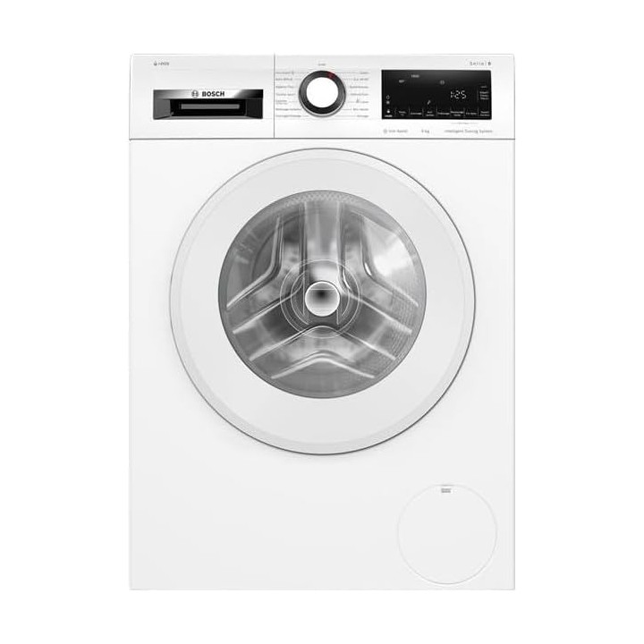 Lave-linge frontal Bosch Série 6 - 9 kg, 1400 trs/min, i-DOS, pose-libre, blanc