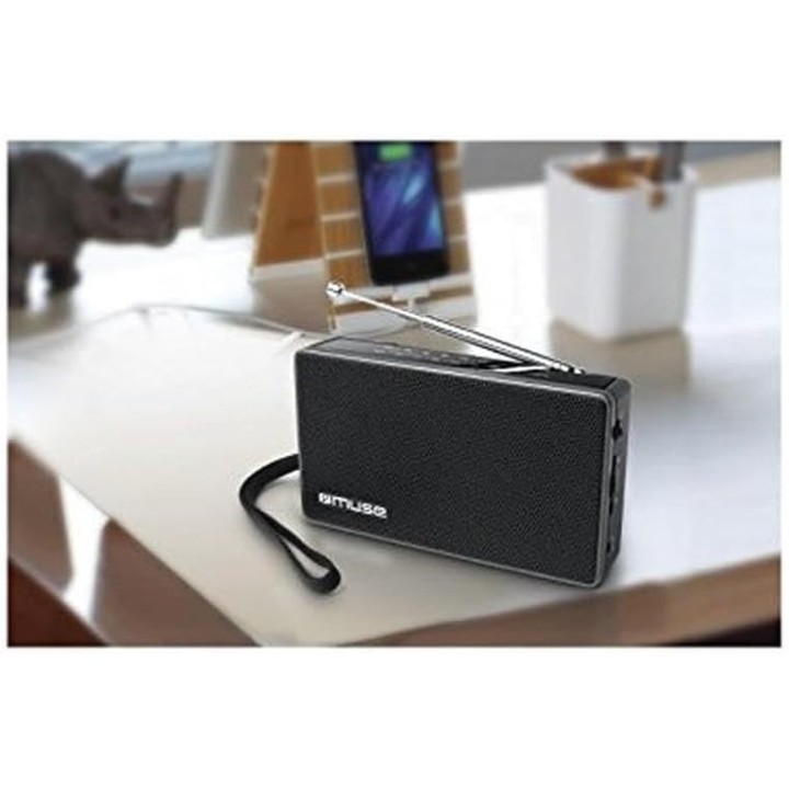 Radio portable FM/AM analogique antenne télescopique noir – MUSE