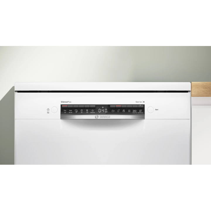 Lave-vaisselle Bosch Série 4 pose-libre 60 cm blanc - Silence, Home Connect, EfficientDry