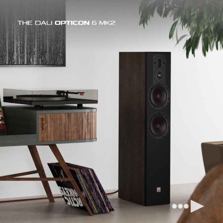 Enceintes colonne DALI Opticon 6 Mk2 - Tweeter à ruban - Noir satiné - Paire
