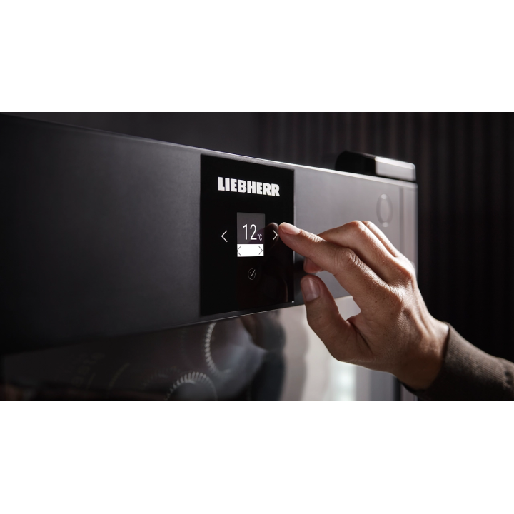 Cave à vin 196 bouteilles porte vitrée noir - triple protection UV Liebherr