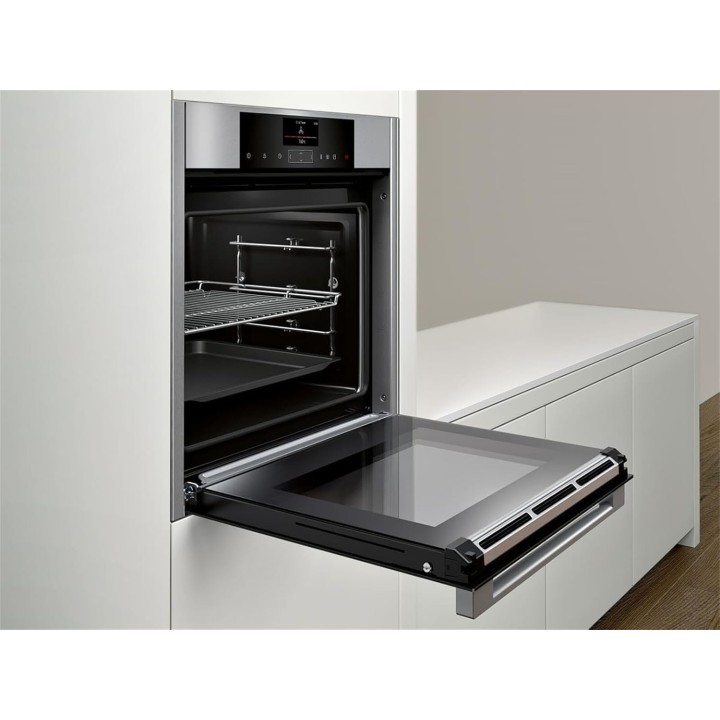 Four encastrable multifonction Neff noir – Finition brossée, hydrolyse, 3650 W